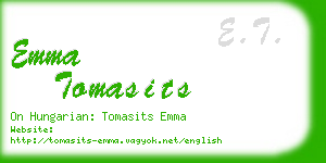 emma tomasits business card